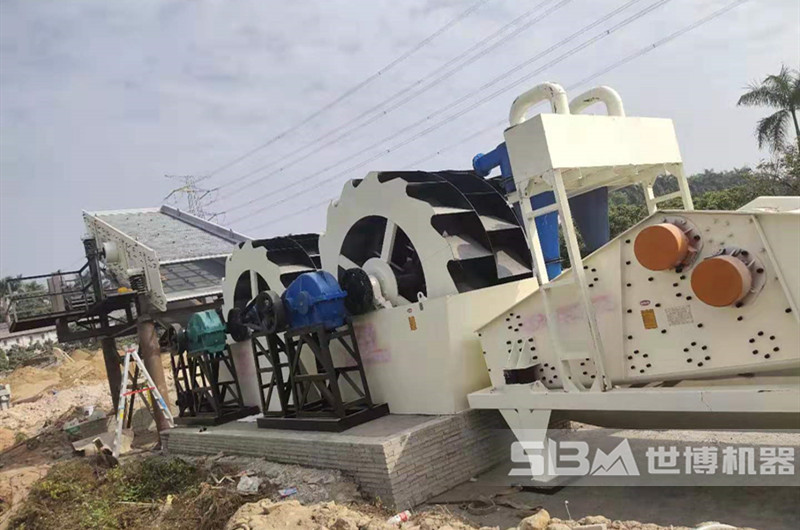 XSD3016洗砂機洗石英砂現(xiàn)場圖